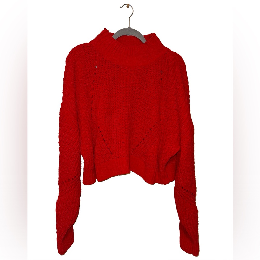 Cropped knit sweater